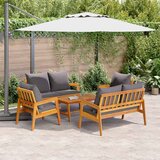 Bistro set s jastukom 5 pcs Smeđa Čvrsto drvo akacije | shoptok.hr