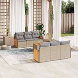 vidaXL 7-dijelni set vrtnih sofa od poliratana s jastucima bež | shoptok.hr
