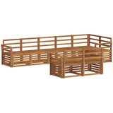  Set vanjskih sofa 8 kom. Prirodna Poliester Bijela 308 x 130,5 x 73 cm | Shoptok.si