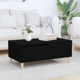 vidaXL Klubska mizica črna 90x50x36,5 cm inženirski les Cene