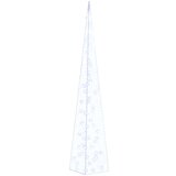 vidaXL Akrilni ukrasni stožac s LED svjetlima plavi 120 cm | shoptok.hr