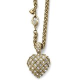  Ženski oliver weber titanic gold crystal lančić sa swarovski srce belim kristalnim priveskom ( 12134g ) Cene