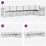  Set vanjskih sofa 6 pcs Bijela 310 x 132,5 x 73 cm | Eponuda.ba