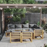 The Living Store Vrtna sedežna garnitura z blazinami 10-delna trden akacijev les - Vrtna Garnitura, (21480462) | Shoptok.si