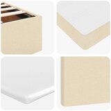 vidaXL Otomanski krevet s madracem i LED krem 160x200cm tkanine | shoptok.hr