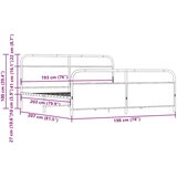  Metalni okvir kreveta bez madraca boja hrasta 193x203 cm | shoptok.hr