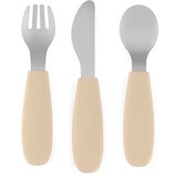 Petite&Mars take&match stainless steel cutlery set pribor za otroke desert sand 12m+ 3 kos | Shoptok.si