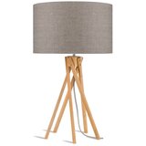 Good&Mojo Stolna lampa sa bež abažurom i strukturom od bambusa Kilimanjaro | shoptok.hr