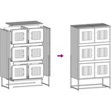 vidaXL Highboard Antracit 68x39x123 cm Jeklo | Shoptok.si