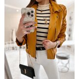 Gemre Yellow faux leather biker jacket Tricia | shoptok.hr