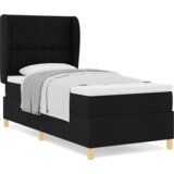 Box Spring Krevet s Madracem Crni 90x200 cm Tkanina | shoptok.hr