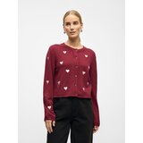 .OBJECT Pletena jopa 'OBJTHESS' rjava / lila / bela | Shoptok.si