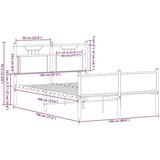 vidaXL Okvir kreveta bez madraca boja hrasta sonome 120x190 cm drveni | shoptok.hr