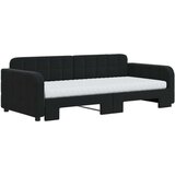 vidaXL Dnevni krevet na razvlačenje s madracima crni 90x190 cm baršun | shoptok.hr
