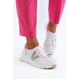 VINCEZA Women's Leather Lightweight Sports Shoes Beige Eleonori | shoptok.hr