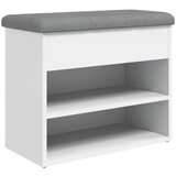  Klupa za cipele bijela 62x32x50 cm inženjerski drvo | shoptok.hr