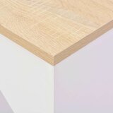 vidaXL Barska miza s premično polico bela 138x39x110 cm | Shoptok.si