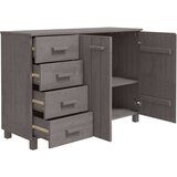  Komoda HAMAR svetlo siva 113x40x80 cm trdna borovina, (20656101) | Shoptok.si
