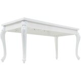  Blagovaonski stol visokog sjaja bijeli 179 x 89 x 81 cm | shoptok.hr
