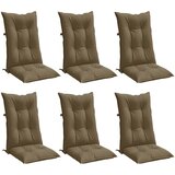  Jastuci za stolice 6 kom prošarano smeđesivi 120x50x7cm tkanina | shoptok.hr