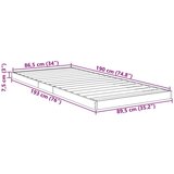  Posteljni okvir Siva Sonoma 90 x 190 cm Konstruiran les, (5000121224) | Shoptok.si