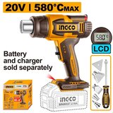 Ingco HGLI2058 Akumulatorski fen za vreo vazduh 580C LCD, solo Cene