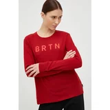 Burton Bombažna majica z dolgimi rokavi rdeča barva