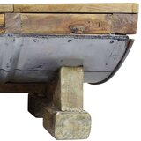  Klubska mizica iz masivnega predelanega lesa 90x50x35 cm | Shoptok.si
