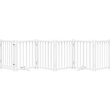  Vrata za pse s vratima sklopiva 6 panela bijela 300 cm - Bijela 50 x 60 x 2 cm 6 | shoptok.hr