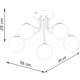 Nice Lamps Bela stropna svetilka Beam – | Shoptok.si