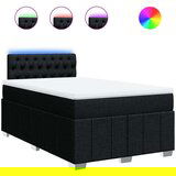 vidaXL Box spring postelja z vzmetnico črna 120x190 cm blago | Shoptok.si