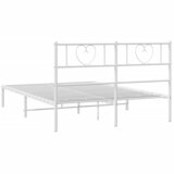 Metalni okvir za krevet s uzglavljem bijeli 140 x 200 cm | Eponuda.ba