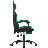 Igraća stolica od umjetne kože s osloncem za noge Crna i zelena | shoptok.hr