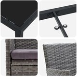 vidaXL set od 5 vrtnih stolica sive poli ratan | shoptok.hr