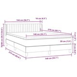 Box spring postelja z vzmetnico roza 140x210 cm žamet, (21792510) | Shoptok.si