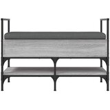  Klupa za cipele siva boja hrasta 85,5x42x57,5 cm drvena | shoptok.hr