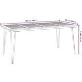  Vrtni stol s U-nogama 180x90x75 cm od masivnog drva bagrema | shoptok.hr