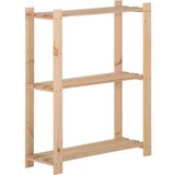 vidaXL Stalak za pohranu s 3 razine 60 x 28,5 x 90 cm masivna borovina Cijene