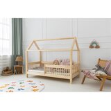 Adeko Dječji krevet od masivnog bora u obliku kućice/s dodatnim ležajem s prostorom za odlaganje 70x140 cm u prirodnoj boji Mila MBW – | shoptok.hr