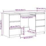vidaXL Pisaći stol Artisan hrast 140x50x77 cm izrađeno drvo | shoptok.hr