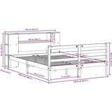  Knjižna postelja brez vzmetnice vošč. rjava 150x200 cm borovina, (21609912) | Shoptok.si