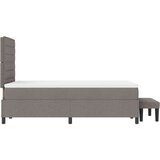  Krevet na podnici s madracem i klupom taupe 120x200 cm tkanina | shoptok.hr