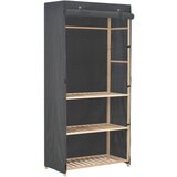 vidaXL Garderobna omara 3-nadstropna 79x40x170 cm sivo blago Cene