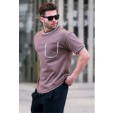 Madmext Brown Pocket Detailed Men's T-Shirt 6176 Cene