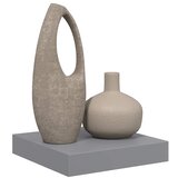  Plutajuća zidna polica siva 23 x 23,5 x 3,8 cm MDF | shoptok.hr
