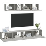  4-dijelni set TV ormarića siva boja betona drveni | shoptok.hr