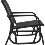 vidaXL Vrtne stolice ljuljačke 2 kom crne 61x76x87 cm tekstil i čelik - Crna 2 | shoptok.hr