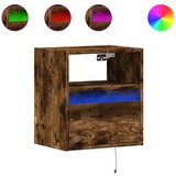 Maison Chic Stenska TV omarica - TV stojalo - Televizijska omarica z LED lučkami dimljeni hrast 41x31x45 cm, (21700369) Cene