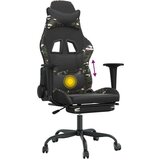 Masažni gaming stol z oporo za noge črn in kamuflažen um. usnje, (21152227) | Shoptok.si