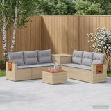  Set sofe 8 kom. Bež i svijetlo siva Poli Rattan i čelik | shoptok.hr